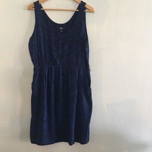 Mossimo Navy Blue & Black Print Dress